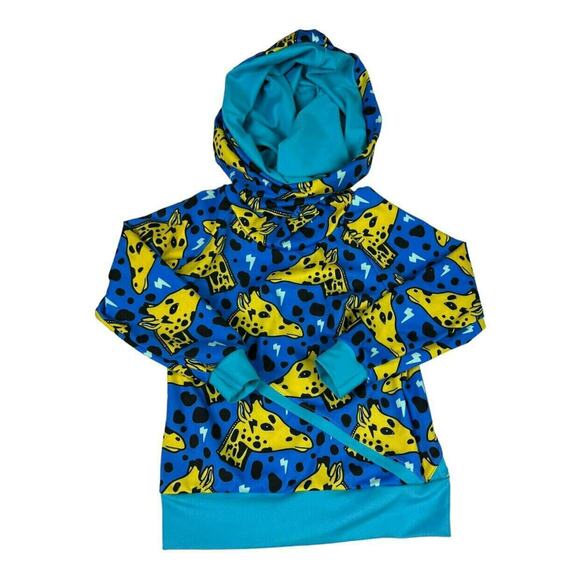 Boys Johnny Banana Giraffe Oversized Hood Hoodie Size 4 - Picture 1 of 7